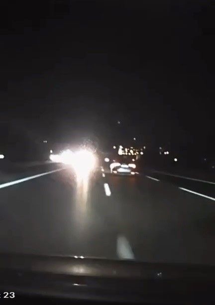 Bursa'da otobanda tersten gelen otomobil kazaya davetiye çıkardı