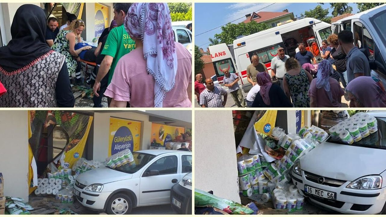 Yaşlı kadın vitesi karıştırınca ortalık karıştı