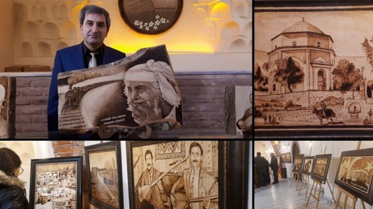 Ahşabı yakarak resim yapıyor!  4000 yıllık sanatın Bursa’da ilk temsilcisi