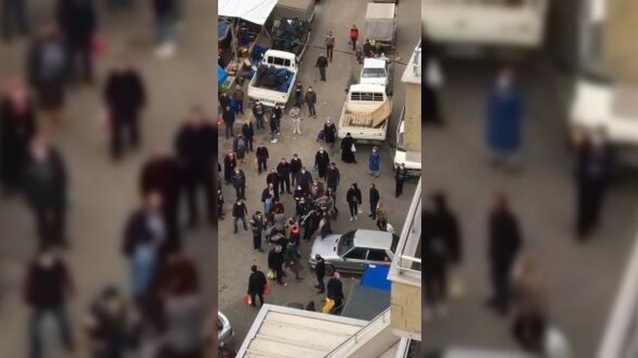 KADINA YUMRUK ATTI ORTALIK KARIŞTI