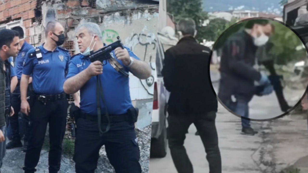 BURSA'DA KÜÇÜK ÇOCUKLAR POLİSİ GÖRÜNCE HAVAYA ATEŞ AÇTI