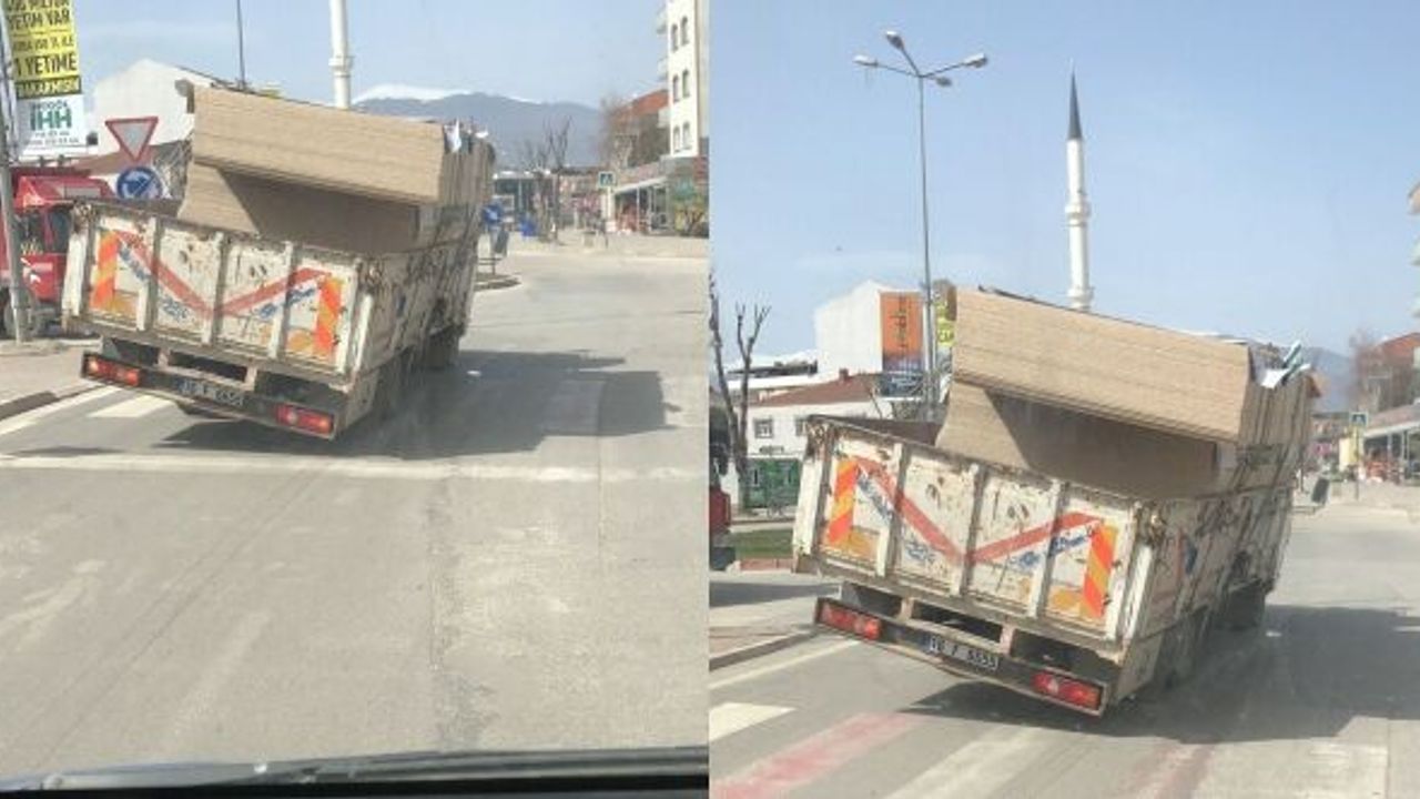 İNEGÖL'DE SUNTA TAŞIYAN KAMYONA CEZA