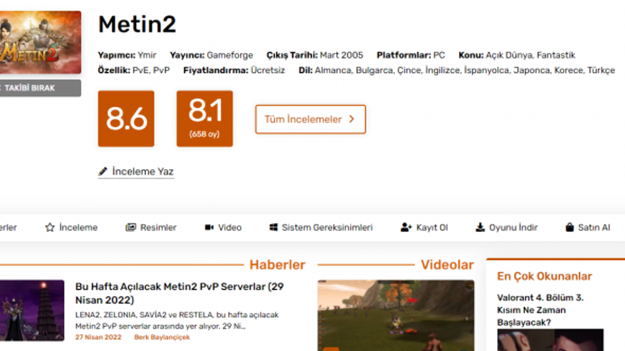 Metin2 Pvp Serverlerin Nabzı Turkmmo Forumunda Atıyor