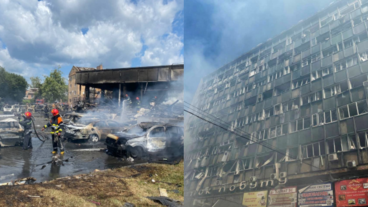 RUSYA İŞ MERKEZİNİ BOMBALADI: Dehşet görüntüler