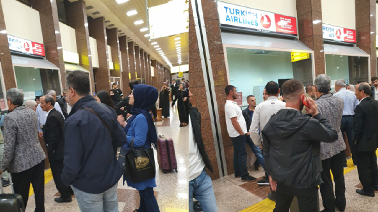 BURSA'DA HAVALİMANINDA YÜZLERCE YOLCU MAHSUR KALDI