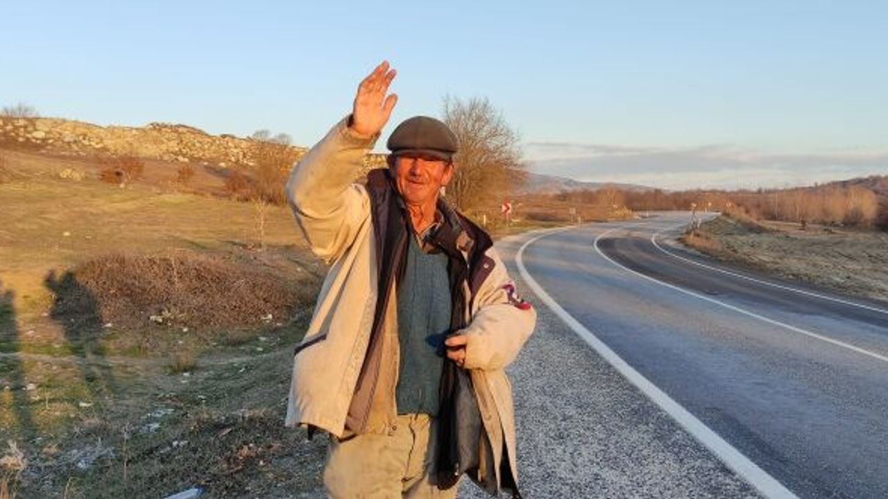 DAĞ BAŞINDA SABAHTAN AKŞAMA KADAR EL SALLIYOR