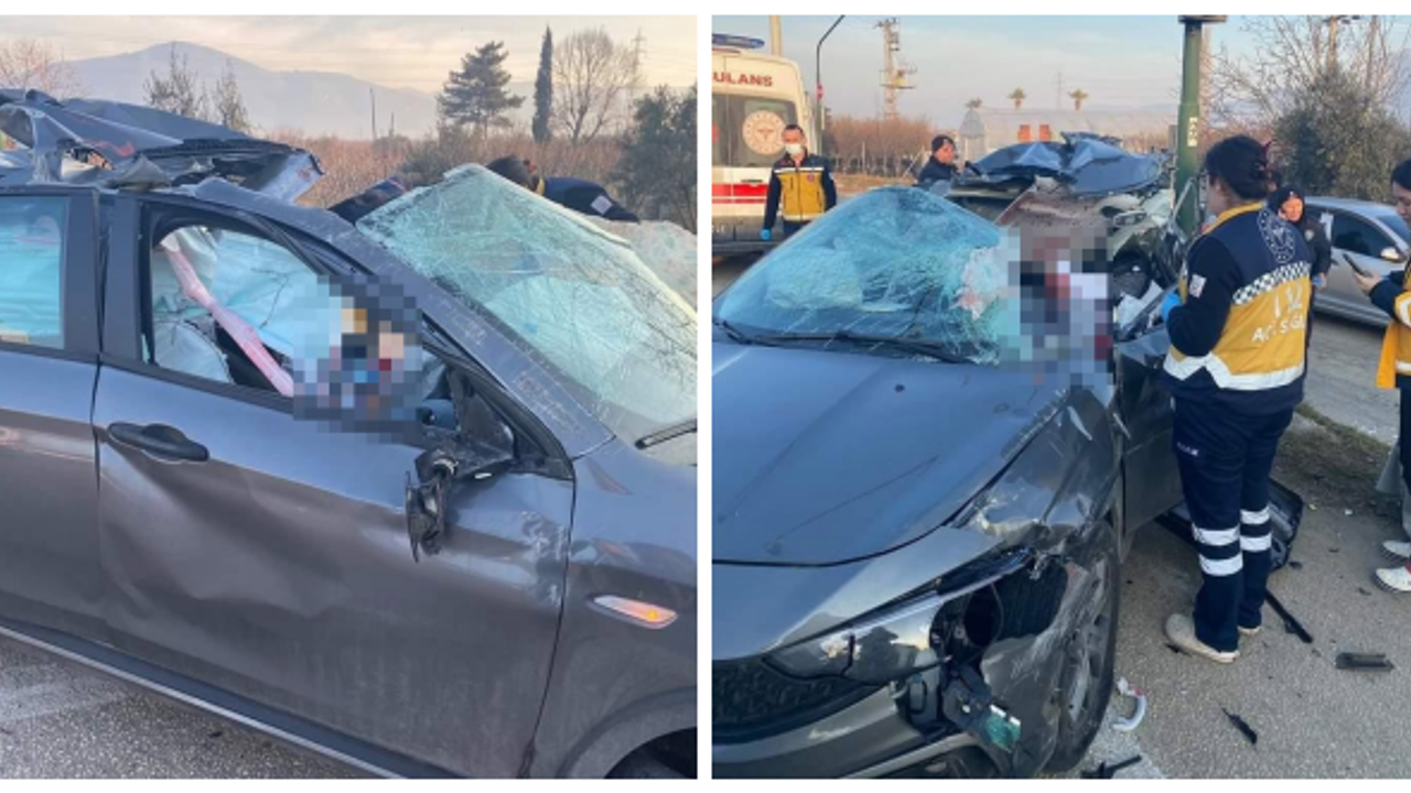BURSA'DA GENÇ KADIN ARACINDA SIKIŞARAK HAYATINI KAYBETTİ