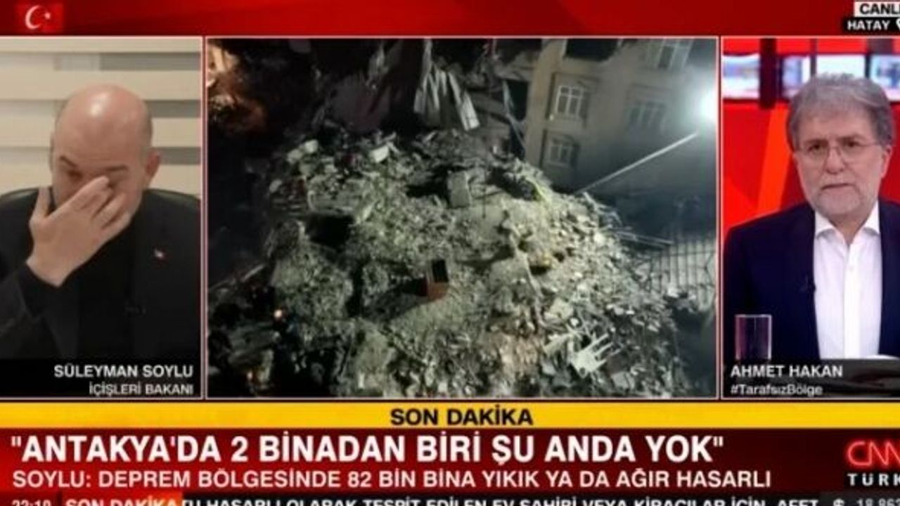 SÜLEYMAN SOYLU CANLI YAYINDA AĞLADI, "ALLAH'TAN GELDİ İNANIYORUZ"