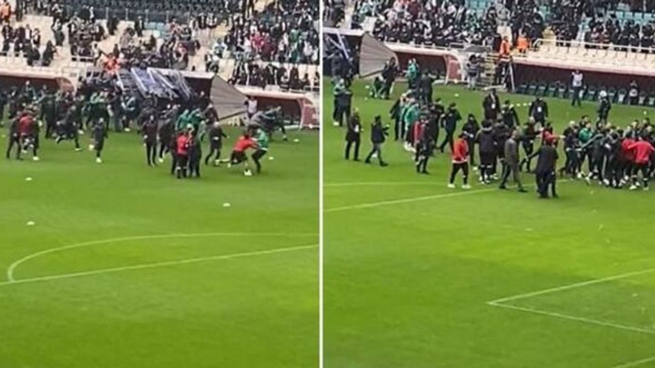 OLAYLAR DÜN GECE BAŞLADI! BURSASPOR-AMEDSPOR MAÇI ÖNCESİ SAHA SAVAŞ ALANINA DÖNDÜ