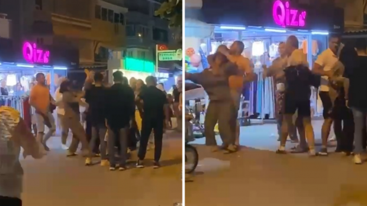 BURSA'DA KADINLARIN KAVGASINI ERKEKLER AYIRAMADI