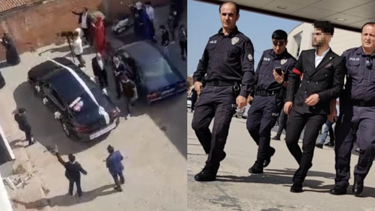 GELİN ALMADA HAVAYA ATEŞ AÇAN MAGANDA YAKALANDI