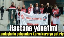 İNEGÖL HASTANE YÖNETİMİNE BÜYÜK TEPKİ