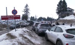 Uludağ'da sömestr öncesi otopark kaosu