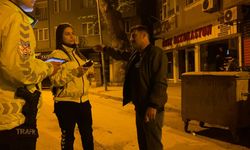 Bursa'da polisin alkollü sürücüyle imtihanı kamerada