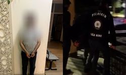 Aranan şahsı polis bacadan girerek yakaladı