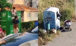 Canları pahasına giysi kumbarasından kıyafet çaldılar