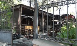 Bursa'da tarihi çay bahçesi alevlere teslim oldu