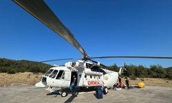 Orhaneli'de yangın helikopteri göreve başladı
