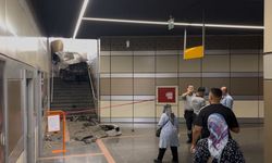 Hafif ticari aracıyla metro istasyonuna daldı
