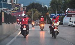 Motosikletli kortej herkesi coşturdu