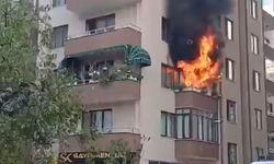 Bursa'da 7 katlı apartmanda korku dolu anlar