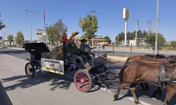 At arabasıyla 4 bin 800 kilometre yol katedecekler