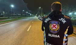 Bursa'da sivil trafik ekiplerinden gece denetimi