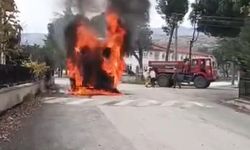 Hafriyat kamyonu küle döndü