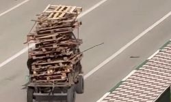 Bursa’da Dikkat çeken görüntü: Karacabey’de at arabasına kat kat palet yükledi