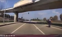 Bursa’da Akılalmaz Motosiklet Şovu Kameraya Yansıdı