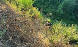 Bursa'da kontrolden çıkan motosiklet şarampole uçtu