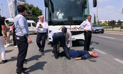 Bursa'da yolcu otobüsünün çarptığı kadın ağır yaralandı