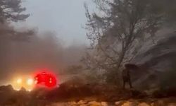 Uludağ yolunda heyelan korkuttu