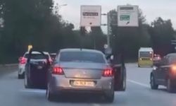 Bursa'da trafikte tehlikeli yolculuk kamerada