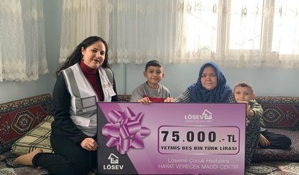 LÖSEV'den yüzlerce aileye 100 bin TL yardım