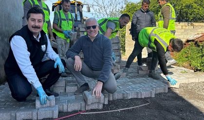 Yenişehir'in kırasalına parke döşeniyor