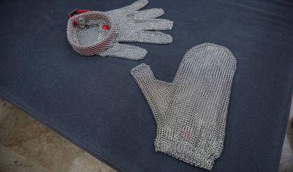 Acemi kasaplardan el kesilmelerine çelik eldiven çözümü