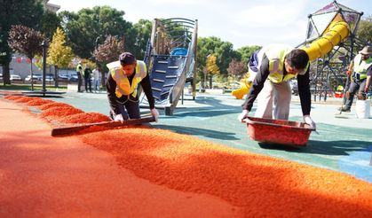 Yıldırım’da parklara kış bakımı