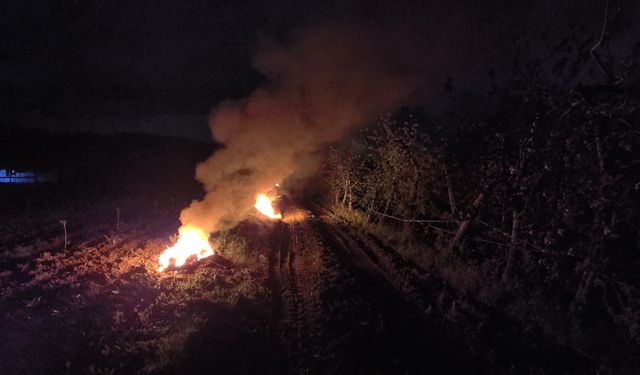 Bursa'da çiftçiler tarlalarını ateşe verdi