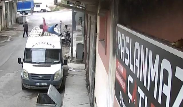 2'nci kattan çöp konteynerine düşen bebek güvenlik kamerasına yansıdı