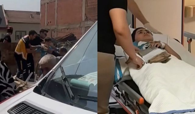 İnegöl'de parkta oynayan çocuğun eline çivili tahta saplandı