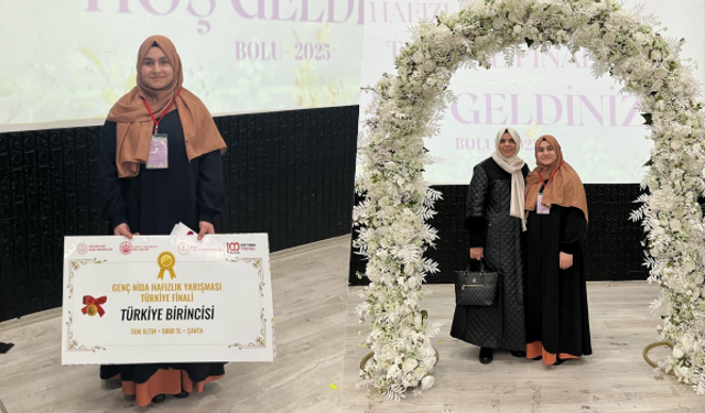 Bursalı hafız Türkiye birincisi oldu