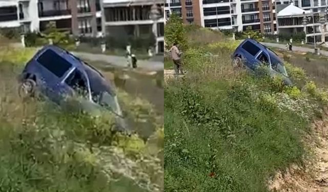 Hamitler'de el frenini çekmeyi unuttu şarampole uçtu