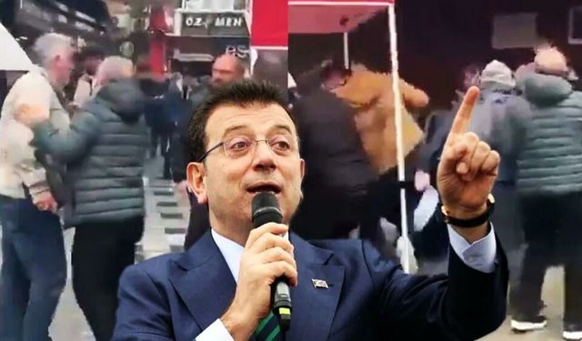 'İmamoğlu' standına bıçaklı saldırı