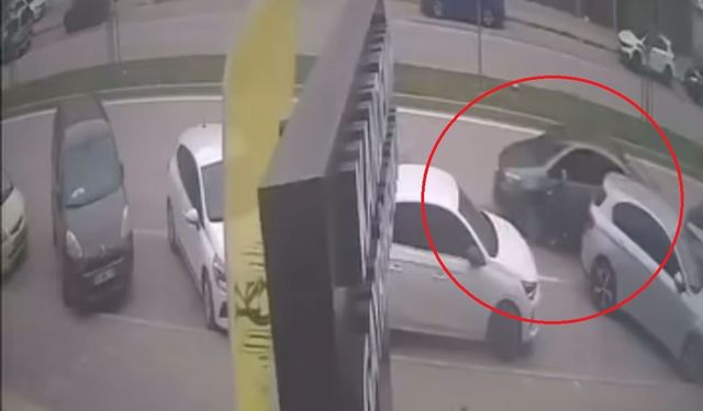 Bursa'da el freni çekilmeyi unutulan araç kazaya böyle karıştı