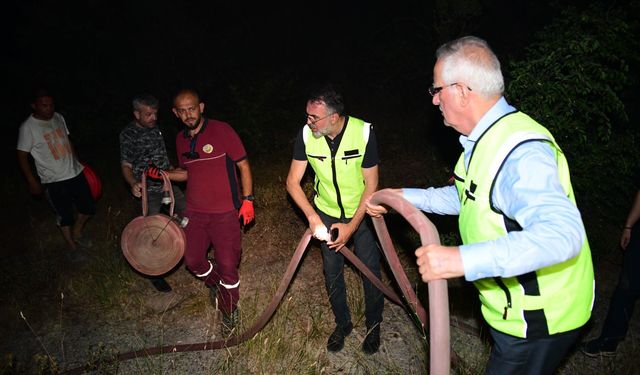 Kestel'de Orman Yangınına Karşı Örnek Mücadele