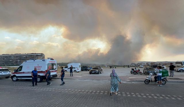 Orman yangını hastaneye yaklaştı