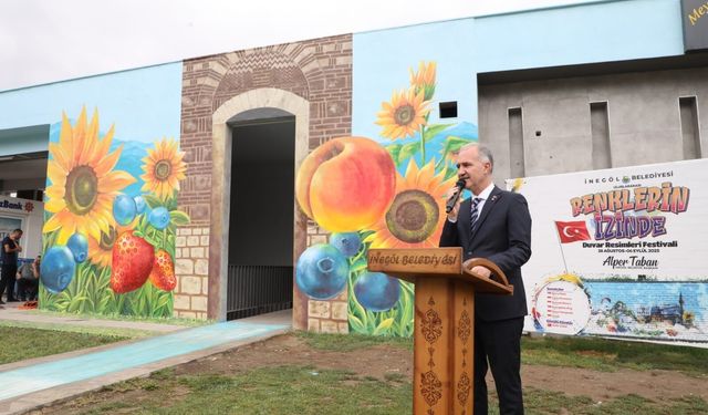 İnegöl, uluslararası duvar resimleri festivali ile sanatla buluştu