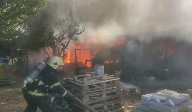 Bursa'da bağ evi alev alev yandı