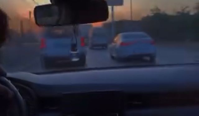 Makas atarak trafiği tehlikeye attı, o anları kayda aldırıp paylaştı